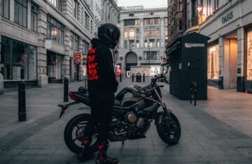 Photo black biker jacket
