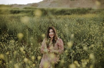 Photo red hair dress