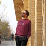 Photo burgundy pants