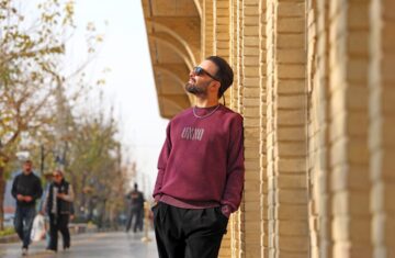 Photo burgundy pants